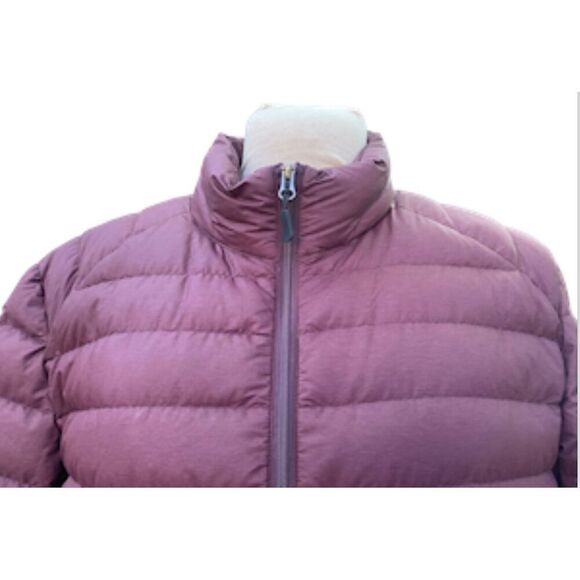 Heat Keep Puffer Size L 90% Down 10% Feathers Burgundy - Picture 5 of 13